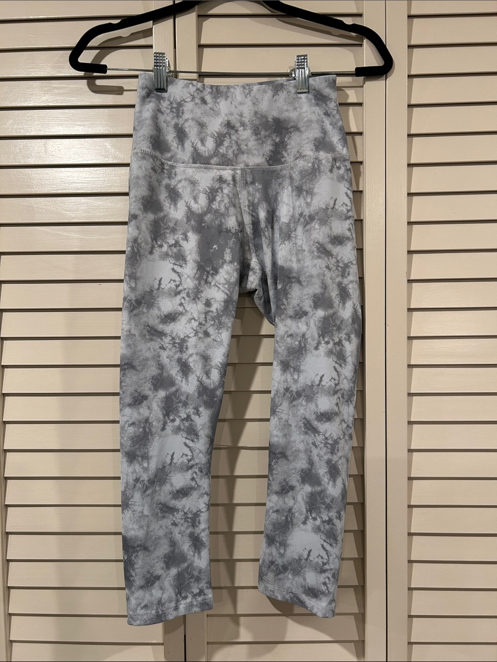 Gray Tie-Dye High-Waist Leggings Size XS